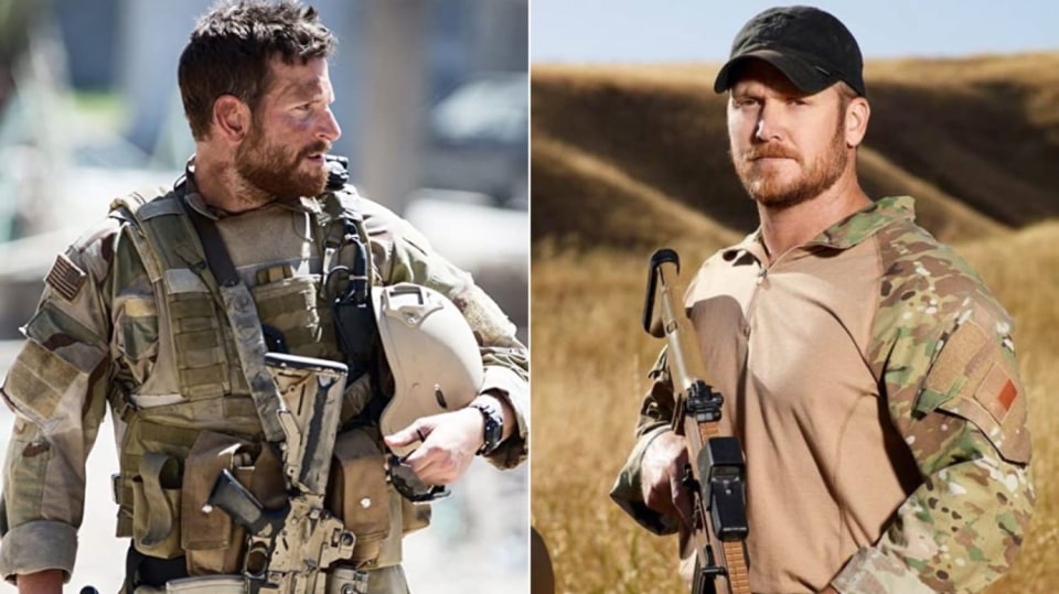 Bradley Cooper jako filmový Chris Kyle vs. pravý Chris Kyle